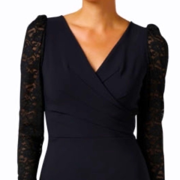 Chiari Boni La Petit Cocktail dress,lace sleeves,V-Neck,Smart Slimming Design - Picture 4 of 6